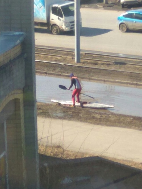 Когда лёд на реке еще не растаял, а тренироваться уже хочется...