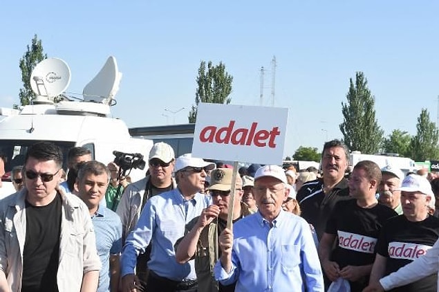 'Adalet Yürüyüşü'nün bugün Kahramankazan girişindeki bir fabrikada sona ermesi bekleniyor.