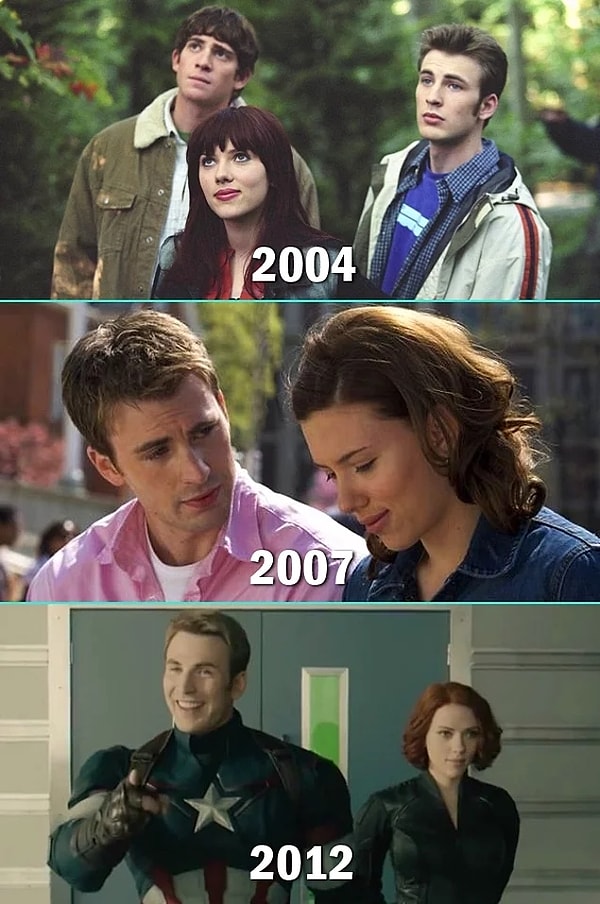 2. Скарлетт Йоханссон и Крис Эванс