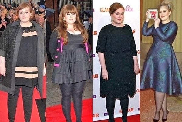 19. Sesiyle tüm dünyayı kendine hayran bırakan Adele'in ilk çıkış yaptığı günden bu yana verdiği kilolar ise azımsanmayacak kadar çok!