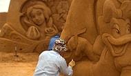 Удивительные скульптуры из песка, посвященные героям Disney, Marvel Pixar и "Звёздных войн"