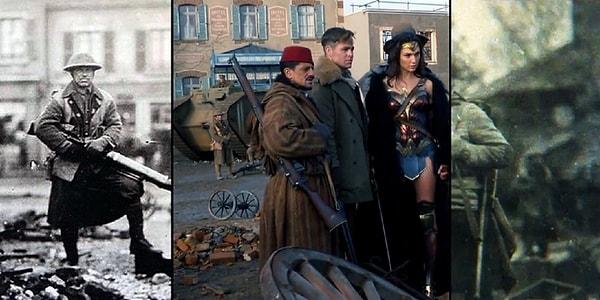 1. İlk olarak "Batman v Superman: Dawn of Justice"te görülen bu karenin nasıl çekildiği Wonder Woman'da gösterilirken Zack Snyder cameo'su görmek mümkün.
