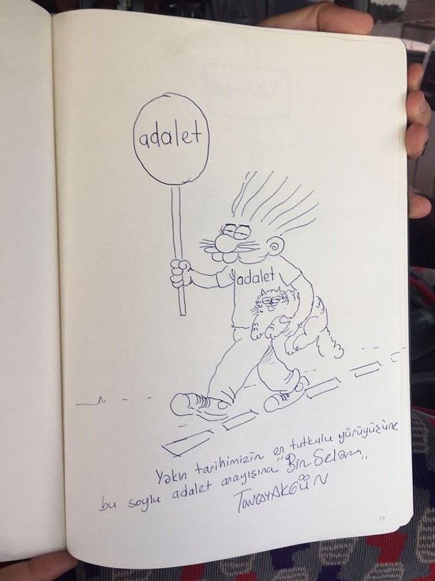 Bezgin Bekir de yürüyüşe katılanlar arasındaydı...