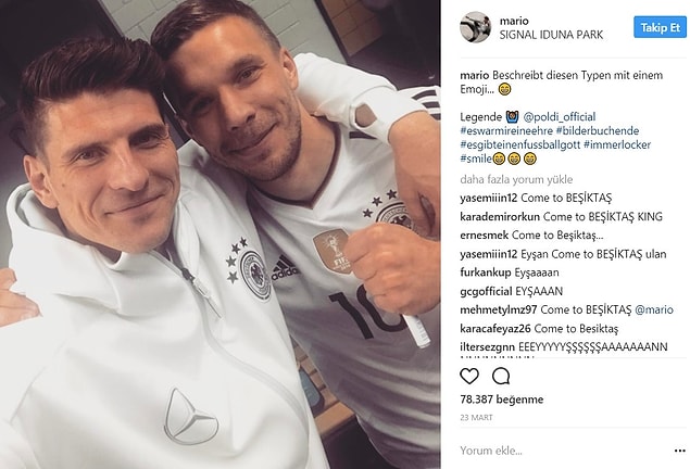 9. Beşiktaşlıların Eyşan'ı Mario Gomez