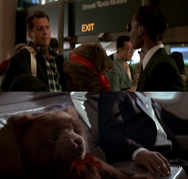 19. Медвежонок, которого Макклейн собирается подарить своим детям, на самом деле принадлежит режиссеру Джону Мактирнану.