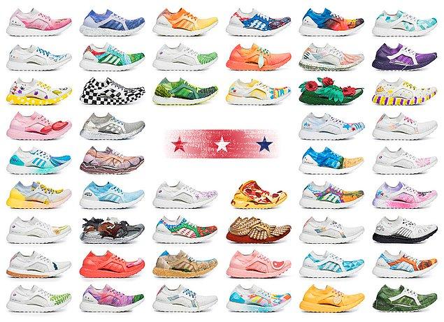 9. Adidas'ın kısa süre önce tanıttığı, Amerika'daki 50 eyaletten sanatçılarla hazırlanan koşu ayakkabısı koleksiyonu da ses getirdi.