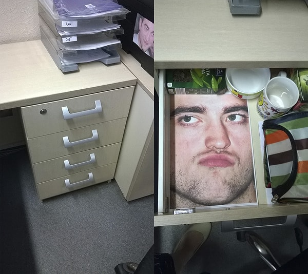 4. Или открывая выдвижной ящик...