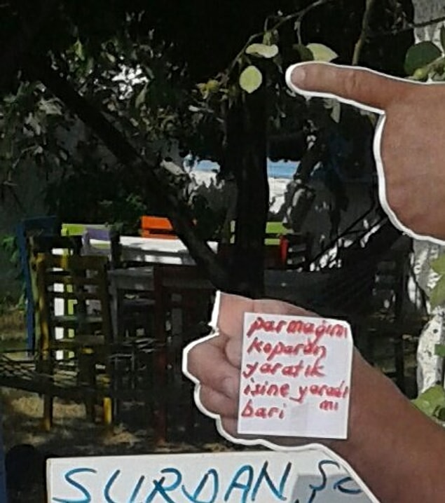 Bu arada Cafer Bey'in adres tarif eden parmağını kim kopardıysa derhal ortaya çıksın!