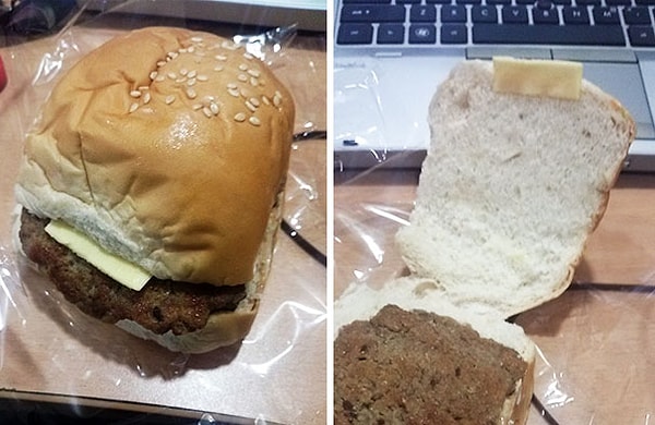 7. "Чизбургер", купленный на улице Манилы, Филиппины.