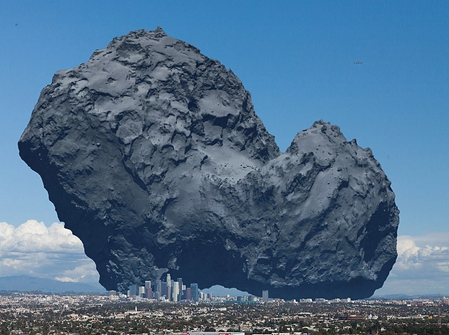 А это обычная комета по сравнению с Лос-Анджелесом