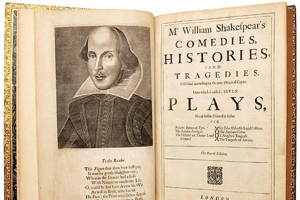 10. Comedies, Histories, & Tragedies (1623), The First Folio William Shakespeare -