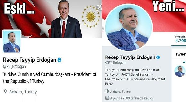 Aynı durum Erdoğan'ın Twitter'daki resmi hesabında da gözlendi.