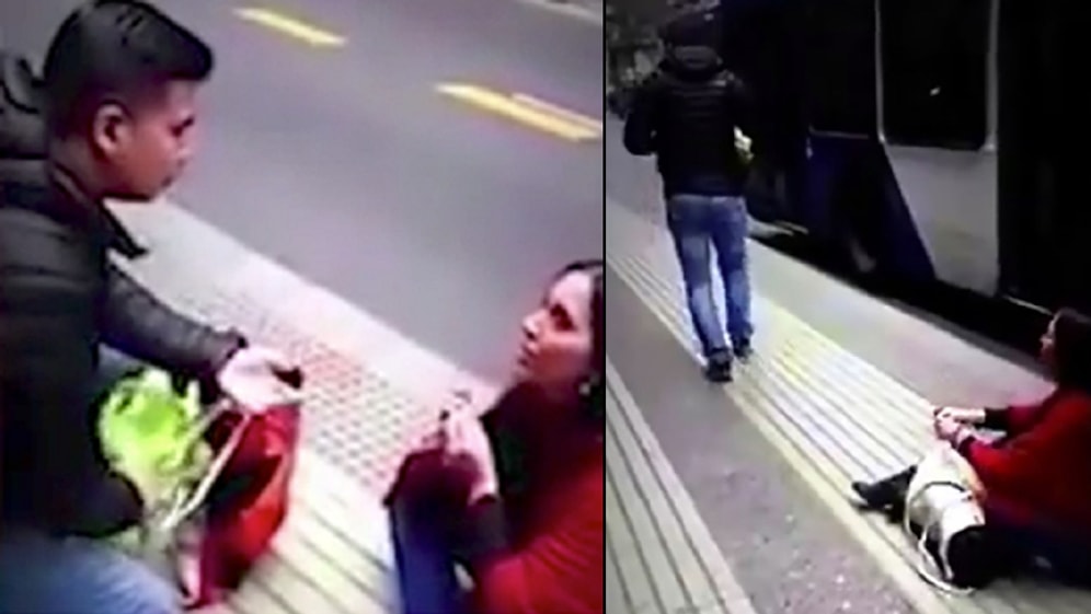 Sokak Ortasında Erkek Arkadaşına Evlilik Teklifi Yapan Kadının Zor Anları