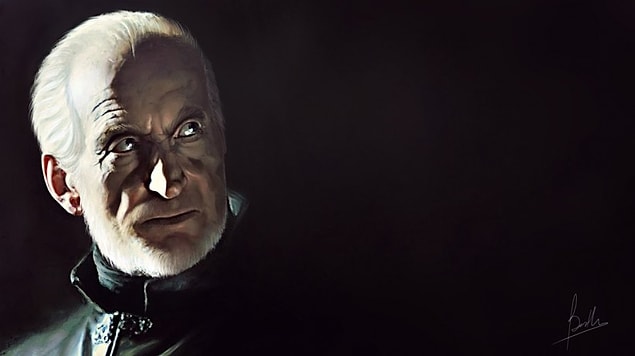20. Tywin Lannister'dan sonra Lannister hanesi çöküşe geçti. Resimde baktığı ise bomboş bir karanlık.