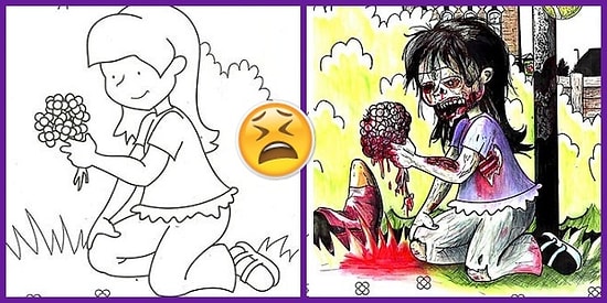 Hem Psikopatlığını Hem de Yaratıcılığını Boyama Kitaplarına Aktarmış 17 Yetişkin