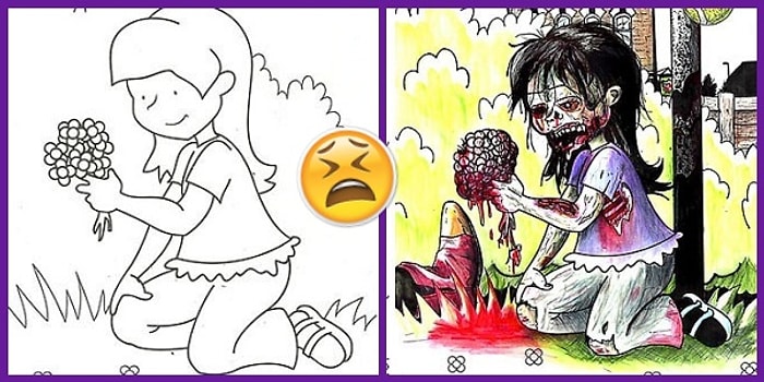 Hem Psikopatlığını Hem de Yaratıcılığını Boyama Kitaplarına Aktarmış 17 Yetişkin