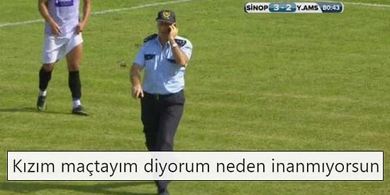 Başka Ülkede Maç İzleyemem! Ziraat Türkiye Kupası Maçında Farkında Olmadan Sahaya Giren Polis