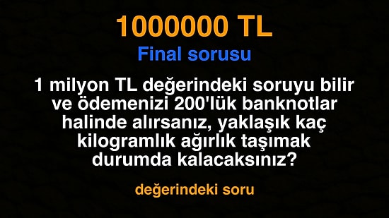 Kim Milyoner Olmak Ister Testimizde Milyonluk Soruyu 98 Iniz Goremeyecek