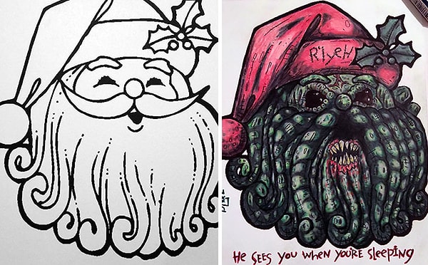 7. Таким Дедом Морозом можно детей пугать...