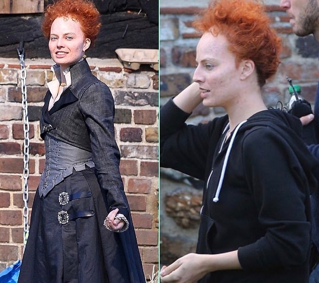 2. "Mary Queen of Scots" filminden daha önce bahsetmiştik, bu filmden set fotoğrafları geldi. Margot Robbie tanınmayacak halde!