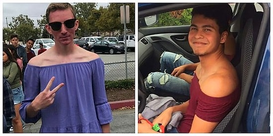 Omzu Açık Giysilerle Okula Gelen Erkek Öğrenciler Cinsiyetçi Kıyafet Kuralını Protesto Etti!