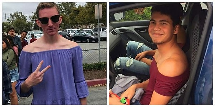 Omzu Açık Giysilerle Okula Gelen Erkek Öğrenciler Cinsiyetçi Kıyafet Kuralını Protesto Etti!