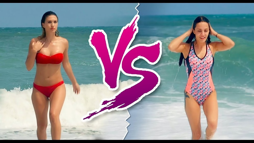 Mayo Giyen Kadın vs Bikini Giyen Kadın