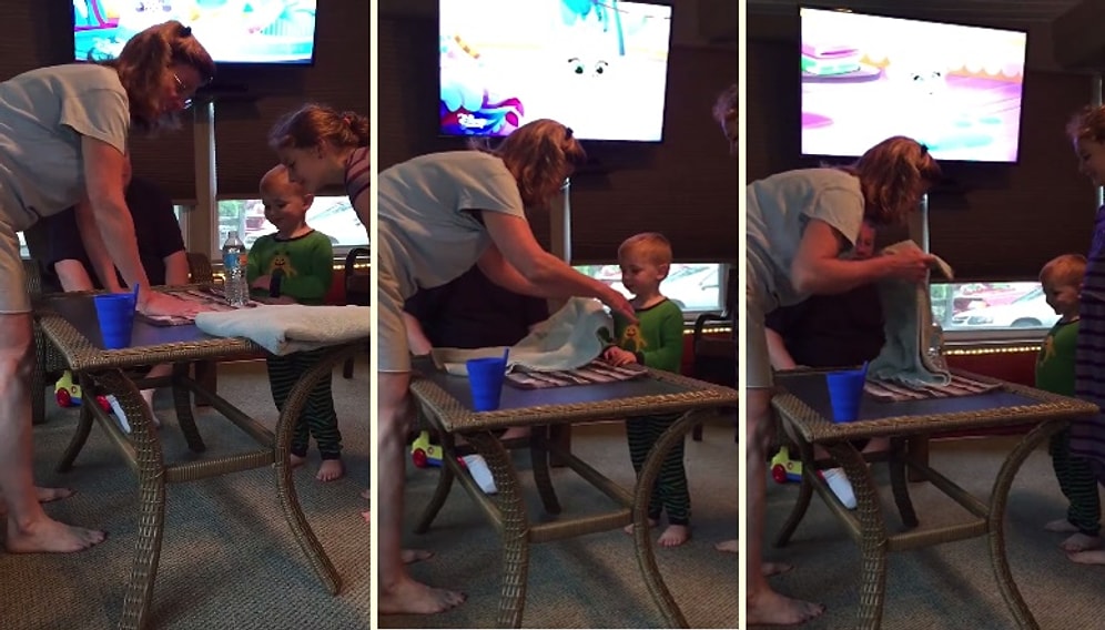 Torunlarına Klasik Pet Şişe Şakası Yapmak İsteyen Kadının, Kendini Şakaladığı Efsane An