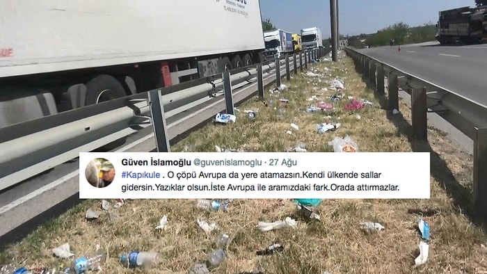 Gurbetçilere 'Avrupa'da Olsan Atamazsın' Eleştirisi: Kapıkule Sınır Kapısı'nda Geriye Çöpler Kaldı...