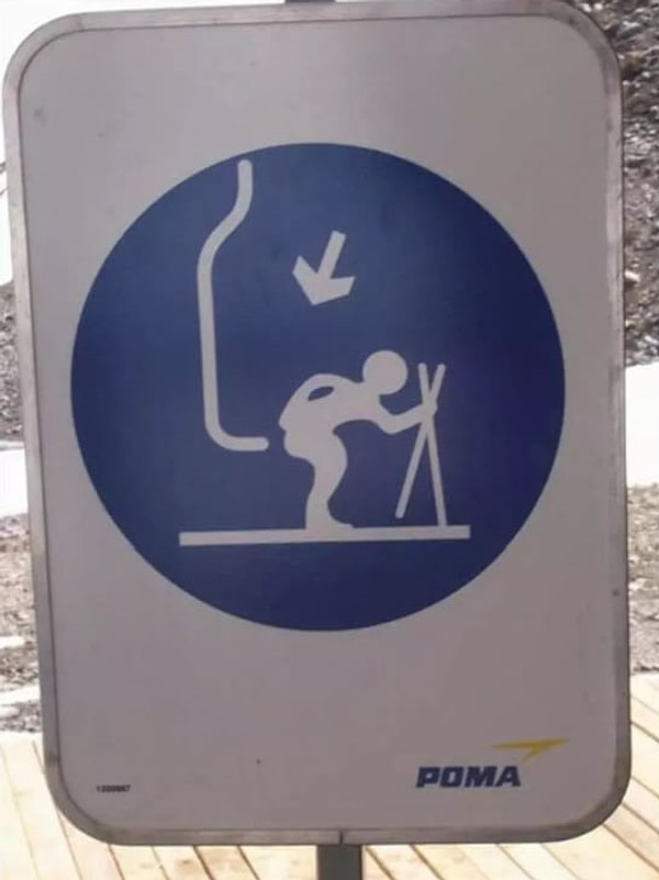 7. Замечательный знак для подъемника 👍