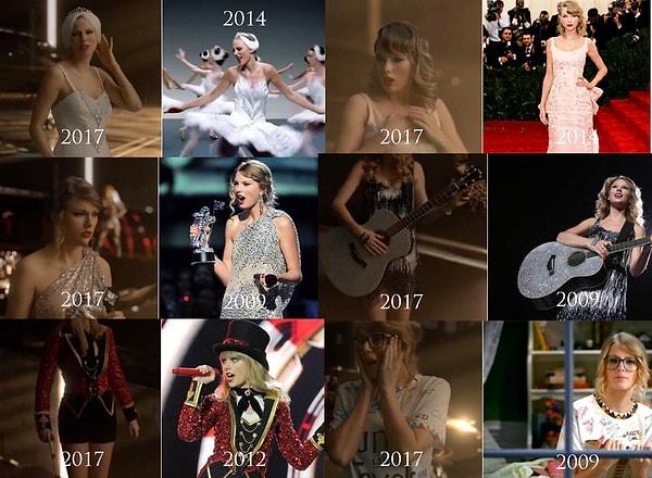 BONUS: Taylor Swift'in yeni klibi için yeniden canlandırdığı görünümleri!