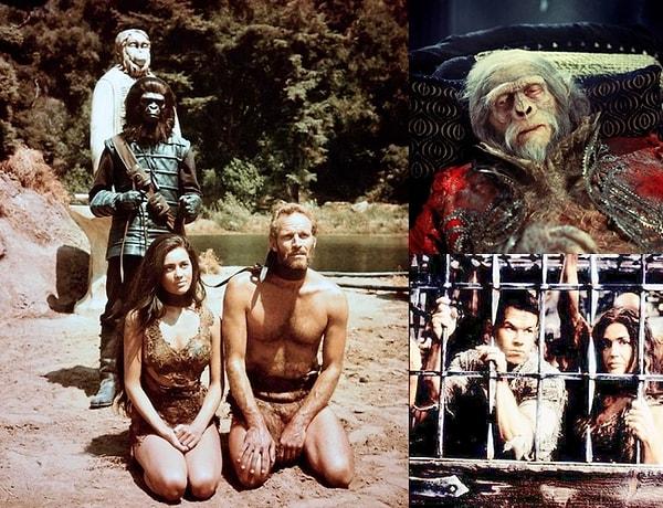 15. Maymunlar Cehennemi (2001) - 1968 yapımı ilk Maymunlar Cehennemi filminde yer alan oyuncular Charlton Heston ve Linda Harrison da küçük de olsa bu filmde yer aldı.