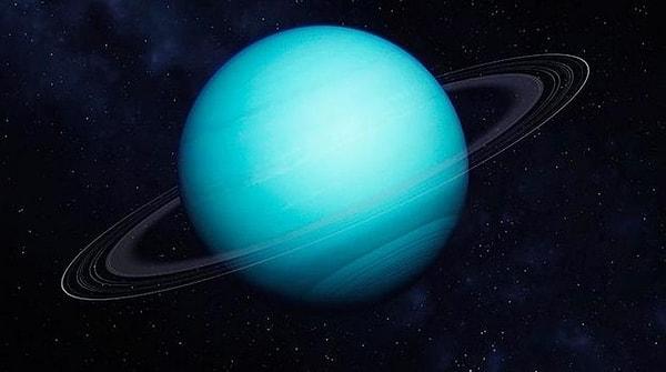 5. Mavi rengiyle bildiğimiz Uranüs, Güneş Sistemi'nin en soğuk gezegenidir. Bu gezegende yaşasaydık muhtemelen hiç doğum günü kutlayamayacaktık, çünkü 1 yılı 84 Dünya yılına denk geliyor.