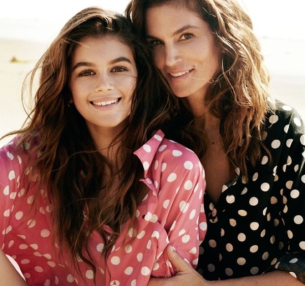 11. Кайя Гербер и Синди Кроуфорд