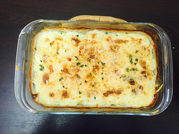 10. Картофельный гратен с белым вином