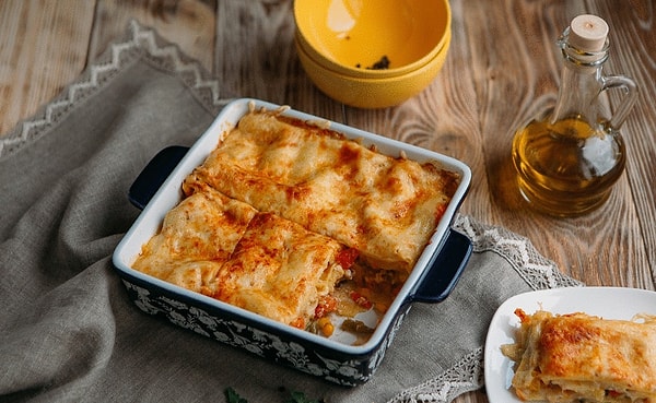 6. Овощная лазанья с баклажанами
