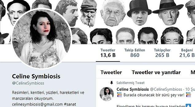 19. Celine Symbiosis: "Herkes İçin Sanat" mottosuyla sanat tarihi üzerine insanları bilgilendirme amacı güderek paylaşımlara imza atıyor.