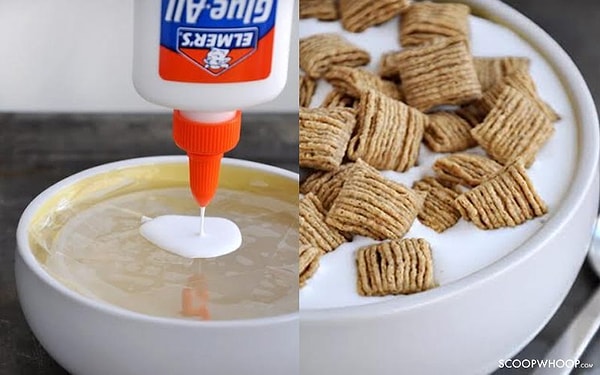 6. Молоко в миску с хлопьями? Ну уж нет! Дорогу клею!