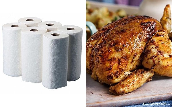 9. Курочка, фаршированная туалетной бумагой?