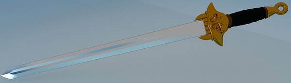 На рукоятке меча Мулан тоже изображен дракон