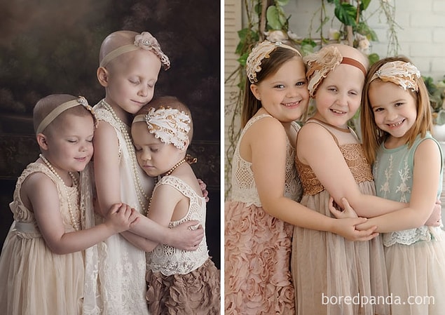 9. 3 yaşındaki Rylie, 6 yaşındaki Rheann ve 4 yaşındaki Ainsley'in çok konuşulan fotoğrafları