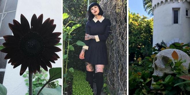 Dövme Sanatçısı Kat Von D'nin Büyülü Gotik Bir Dünyaya Ait Gibi Duran Siyah Bahçesi