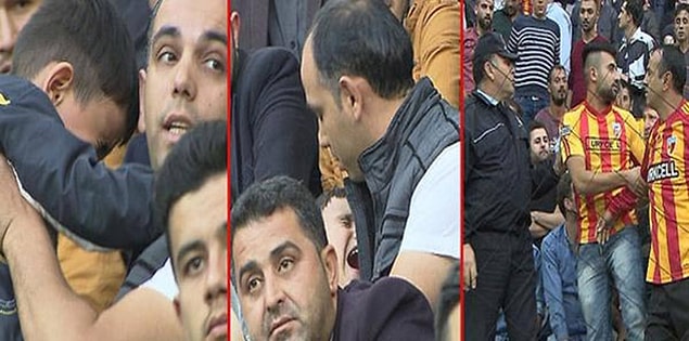 Babasıyla birlikte Kayserispor - Fenerbahçe maçını izlemeye gelen 5 yaşındaki çocuk, üzerinde Fenerbahçe forması olduğu için Kayserisporlu bazı taraftarların tepkisini çekti.