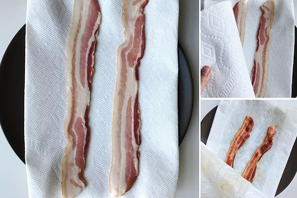 Приготовьте брокколи так, как мы это делали в предыдущем рецепте. Затем приступаем к бекону