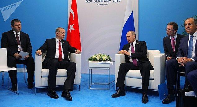 Erdoğan ve Putin en son temmuz ayında Hamburg'daki G-20 zirvesinde bir araya gelmişlerdi.