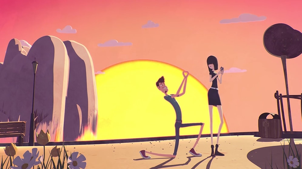 Telefonuna Bağımlı Bir Kadına Aşık Olan Erkeği Anlatan Kısa Film: Histoire 2 Couples