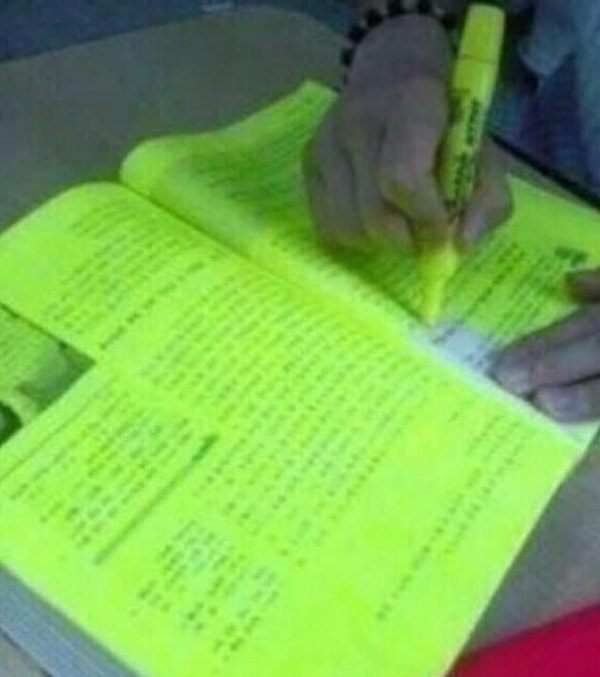 20. Желая выделить главную мысль на странице в книге, отмечать всю страницу...