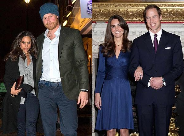 Daha şimdiden Kate Middleton ve Prens William ile mukayese edilen Harry ve Meghan çifti basının yoğun ilgisinden daha uzun süre kurtulamayacağa benziyor.