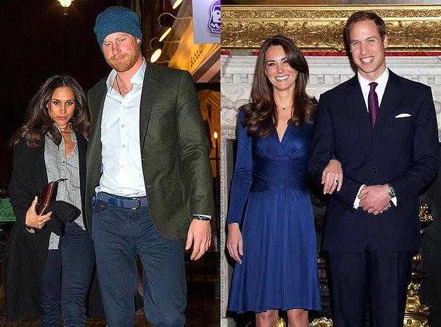 Daha şimdiden Kate Middleton ve Prens William ile mukayese edilen Harry ve Meghan çifti basının yoğun ilgisinden daha uzun süre kurtulamayacağa benziyor.
