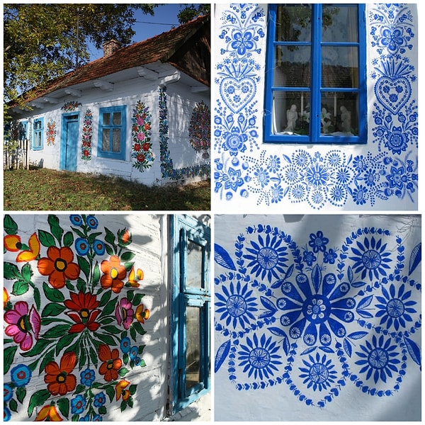 5. Работы Агнес немного напоминают расписанные яркими цветочными мотивами дома селения на юго-востоке Польши - Залипье (Zalipie).